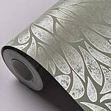 Шпалери флізелінові 0.53 × 10.05 м Marburg 56118, оливкові — для спальні, вітальні, коридору, фото 3