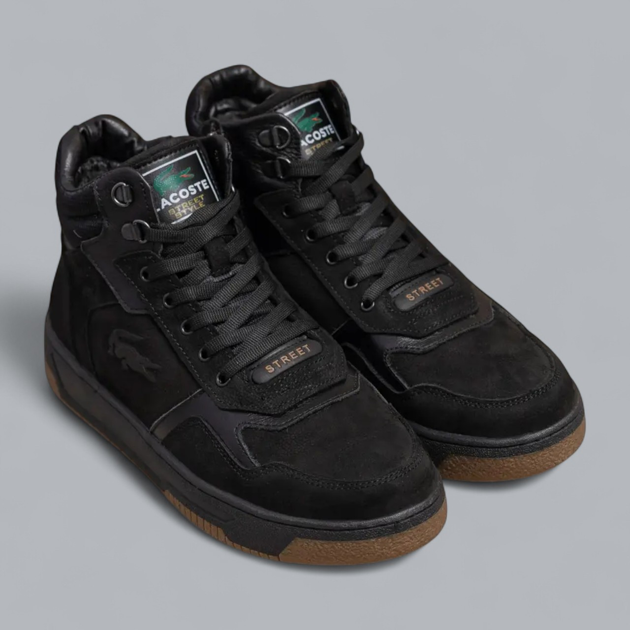 Зимові чоловічі шкіряні черевики на блискавці чорні утеплені з натурального нубука на хутрі на зиму, розмір 40-45, фото 1