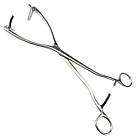 Щипці для підняття каналу шийки матки через Collin. Довжина 25 см, ширина р.ч. 4,5 см SURGIWELOMED, фото 2