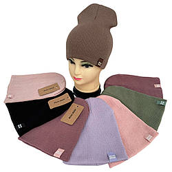 Жіноча подвійна шапка "MiuMiu" Розмір: 54- 59 (DNJ-17330)