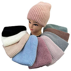 Жіноча зимова шапка з флісом "Ангора" Розмір: 54- 59 (DNJ-17333)