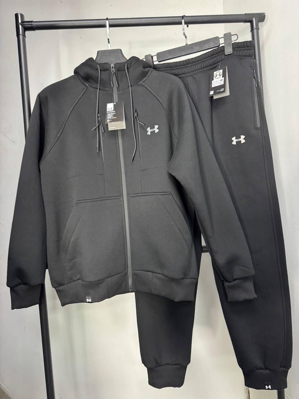 Чоловічий теплий спортивний костюм Under Armour, чоловічий зимовий костюм андер-Армор. Чоловічий одяг Зима, фото 1