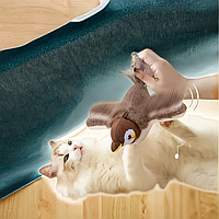 Інтерактивна іграшка для котів Flying Bird | Літаюча пташка-горобець для кішки, рухома іграшка з махаючими крилами