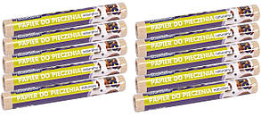 Пергаментний папір для випічки Набір 10 рулонів ширина 29 см довжина 3 метри коричневий, антипригарний пергамент для випічки