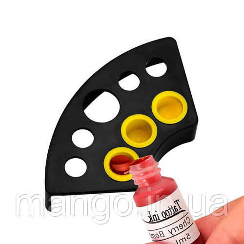 Підставка під ковпачки капси для тату 8 отворів під ковпачки S, M і L пластикова, фото 1