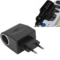 Перехідник перетворювач з розетки 220В на прикурювач 12В 500мА адаптер для автомобільних аксесуарів