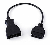 Перехідник OBD2 16pin мама – GM 12pin тато GM12 для Daewoo Lanos, Sens, фото 7