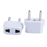 Перехідник з US на EU вилку адаптер розетки з американської вилки на європейську білий