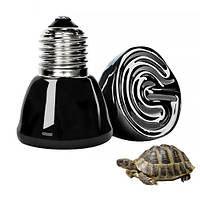 Лампа інфрачервона керамічна Е27 75Вт для тераріуму, підтримка оптимальної температури для рептилій та амфібій