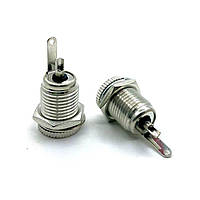 Роз'єм гніздо живлення DC099 5.5x2.1мм, 5 шт, з різьбою на панель, металевий корпус, для адаптера