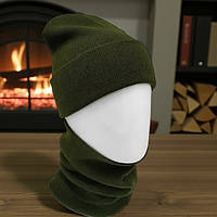 Комплект Шапка зі Снудом флісовий для чоловіків One Size, шапка для повсякденного носіння утеплений