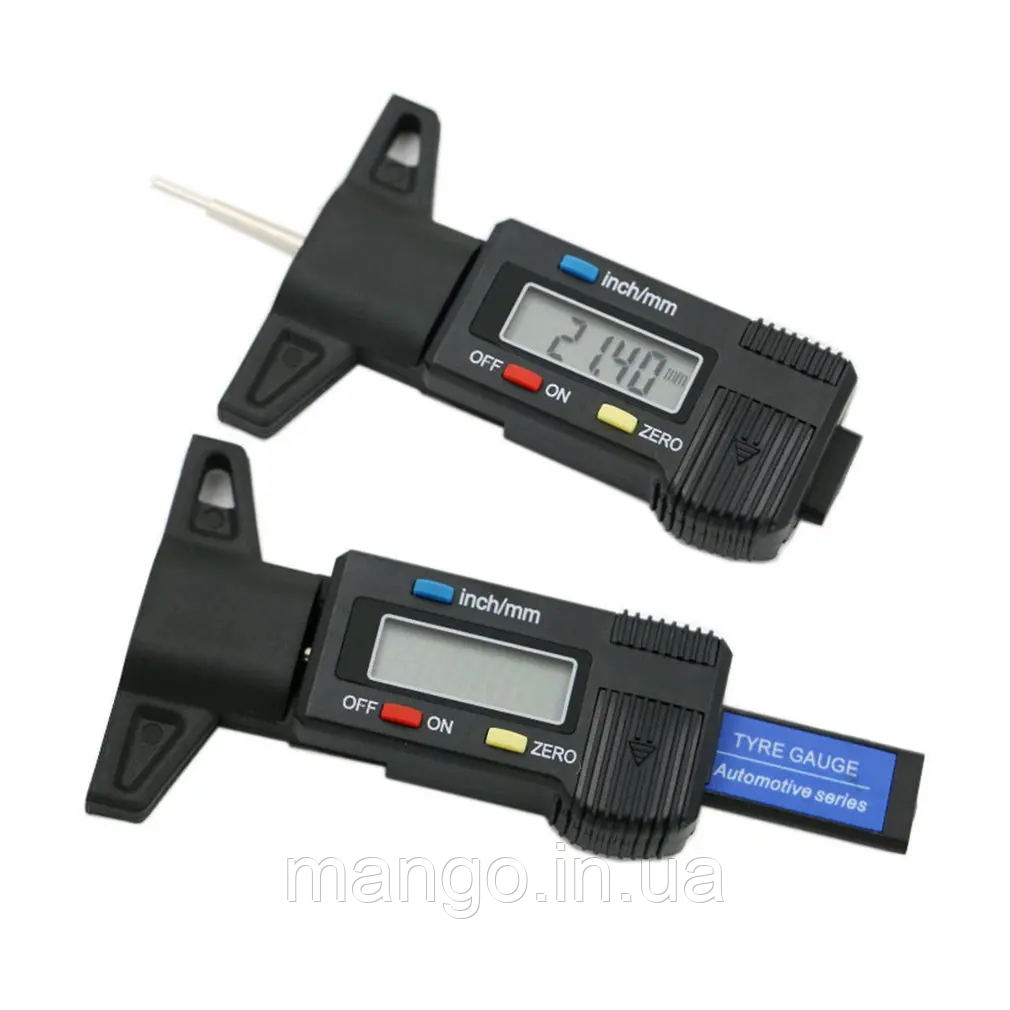 Цифровий вимірювач глибини протектора шин 0.01мм з ЖК-дисплеєм та батарейкою LR44, фото 1