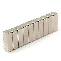 Комплект із 10 потужних прямокутних неодимових магнітів 15х5х3мм N35 10шт