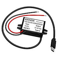 Перетворювач напруги 12В–5В 3А MicroUSB для авто, прихована проводка реєстратора та електронних пристроїв