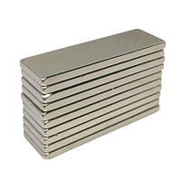 Набір із 10 потужних неодимових магнітів 30x10x2 мм, клас N35