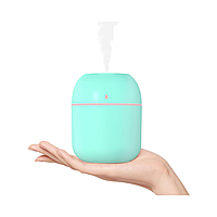 Ультразвуковий міні-зволожувач повітря 220 мл USB з підсвіткою, портативний дифузор для дому та офісу, зелений