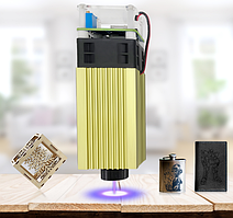 Потужний лазерний модуль LT-40W-A-Gold 40 Вт 450 нм з регульованим фокусуванням для різання та гравіювання