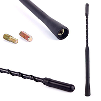 Антена універсальна пруток 22см з перехідниками 5мм і 6мм для авто, заміна стрижня антени