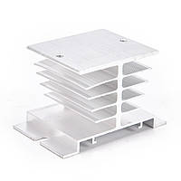 Радіатор охолодження для твердотільного реле SSR 10-40A на DIN-рейку, алюмінієвий, кріплення 35 мм