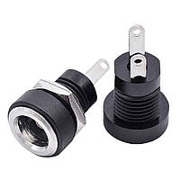 Роз'єм гніздо живлення DC022B 5.5x2.1мм, комплект 10 шт, із зовнішньою різьбою на панель