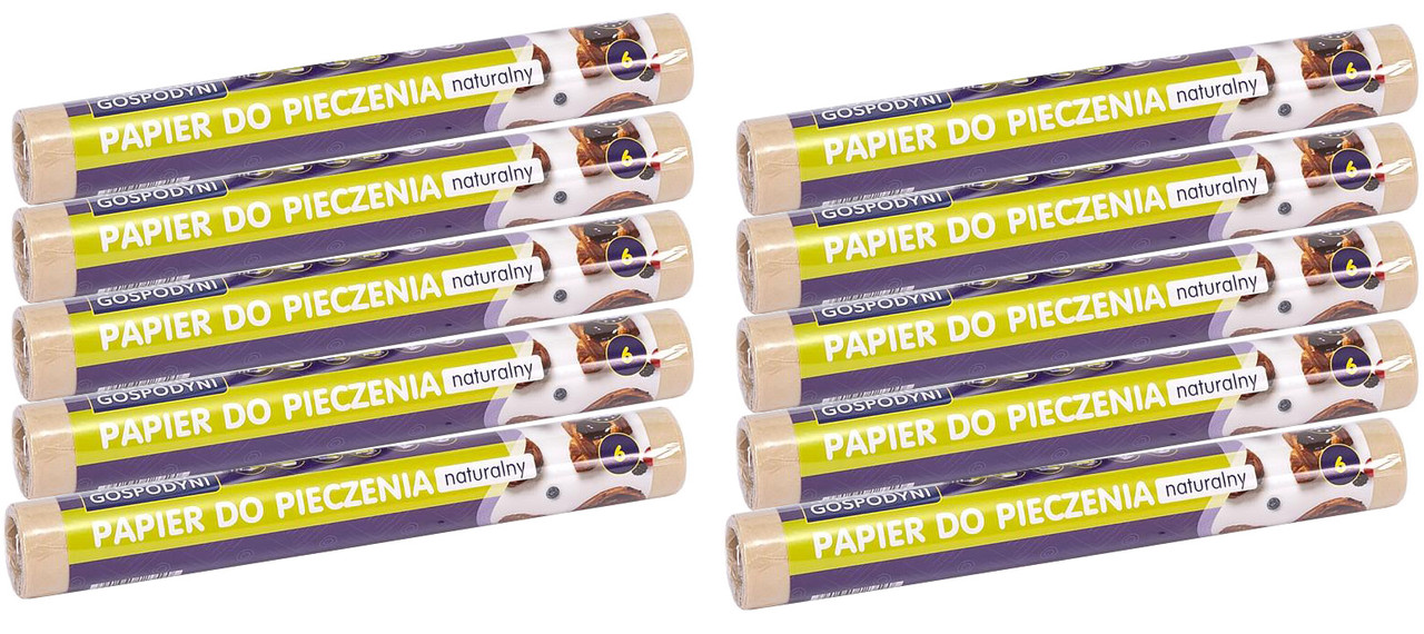 Пергаментний папір для випічки Набір 10 рулонів ширина 29 см довжина 3 метри коричневий, антипригарний пергамент для випічки, фото 1