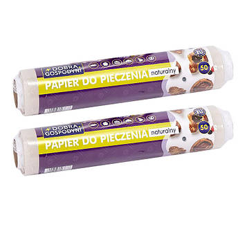 Білий пергаментний папір для випічки Набір 2 рулони ширина 29 см довжина 27 метрів, антипригарний пергамент для випічки