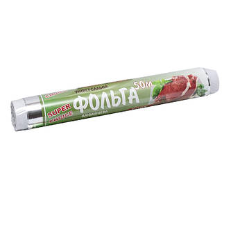 Фольга харчова алюмінієва для запікання в духовці ширина 29 см довжина 20 метрів