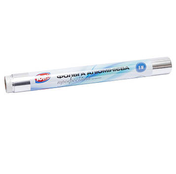 Фольга харчова алюмінієва для запікання професійна ширина 44 см довжина 5 метрів товщина 35 мікрон