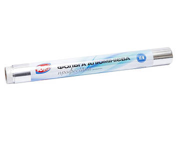 Фольга харчова алюмінієва для запікання професійна ширина 28 см довжина 10 метрів товщина 25 мікрон