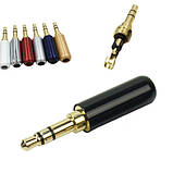 Штекер 3.5мм TRS mini-jack джек стерео 3pin металевий корпус позолочений, фото 3