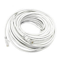 Патч-корд RJ45 17 м, мережевий кабель UTP CAT5e 8P8C, LAN інтернет-кабель, білий
