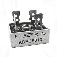 Міст однополюсний діодний KBPC5010, 50 А, 1000 В, в металевому корпусі