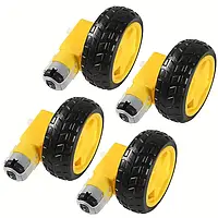 Мотор-редуктор із ведучим колесом 6.6 см для Arduino роботів, 48:1, 3–12 В, комплект для шасі