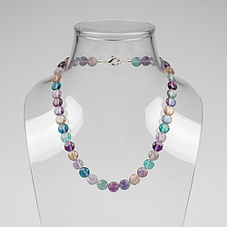 Флюорит монетки Ø6х3 намисто, 0658ОФ