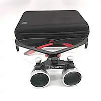 Бінокулярні збільшувальні окуляри-лупа 3.5x 420мм з підсвіткою та акумулятором 1800мАг