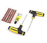 Набір для ремонту проколів безкамерних шин з джгутами та клеєм, ремкомплект для автомобільних коліс, фото 7