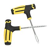 Набір для ремонту проколів безкамерних шин з джгутами та клеєм, ремкомплект для автомобільних коліс, фото 8