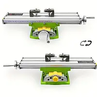 Координатний стіл BG-6350 350×100 мм з Т-пазами, ходом 180×50 мм та фіксацією, посилений промисловий аналог