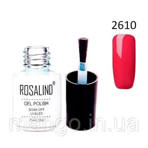 Гель-лак для нігтів Rosalind 7 мл, манікюрний шелак колір 2610 журавлина, фото 1