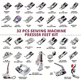 Набір лапок для швейної машини 32 шт універсальний для Singer, Brother, Janome, Baby Lock та інших моделей, фото 8