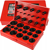 Набір ущільнювальних кілець 419шт О-ринги 3-50мм для автокондиціонерів та ремонту автомобіля в кейсі