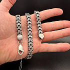 Стильний масивний чоловічий ланцюжок плетіння Рамзес 925 проба срібло, фото 3