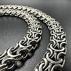 Стильний масивний чоловічий ланцюжок плетіння Рамзес 925 проба срібло, фото 2