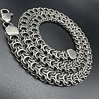 Стильний масивний чоловічий ланцюжок плетіння Рамзес 925 проба срібло, фото 4