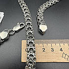 Стильний масивний чоловічий ланцюжок плетіння Рамзес 925 проба срібло, фото 7