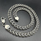 Стильний масивний чоловічий ланцюжок плетіння Рамзес 925 проба срібло, фото 6