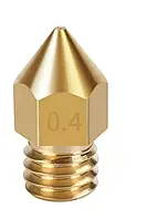 Латунне сопло MK8 MK9 0.4 мм, діаметр під 1.75 мм, змінна насадка для 3D-принтера