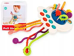 Погримушка-прорізувач Монтессорі 4в1 восьминіг для дітей