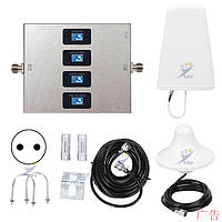 GSM репітер 4 діапазони 900/1800/2100/2600 підсилювач зв’язку 3G 4G LTE мобільний сигнал