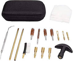 Універсальний набір для чищення зброї в текстильному чохлі — шомпол, йоржики, щітка, патчі та аксесуари